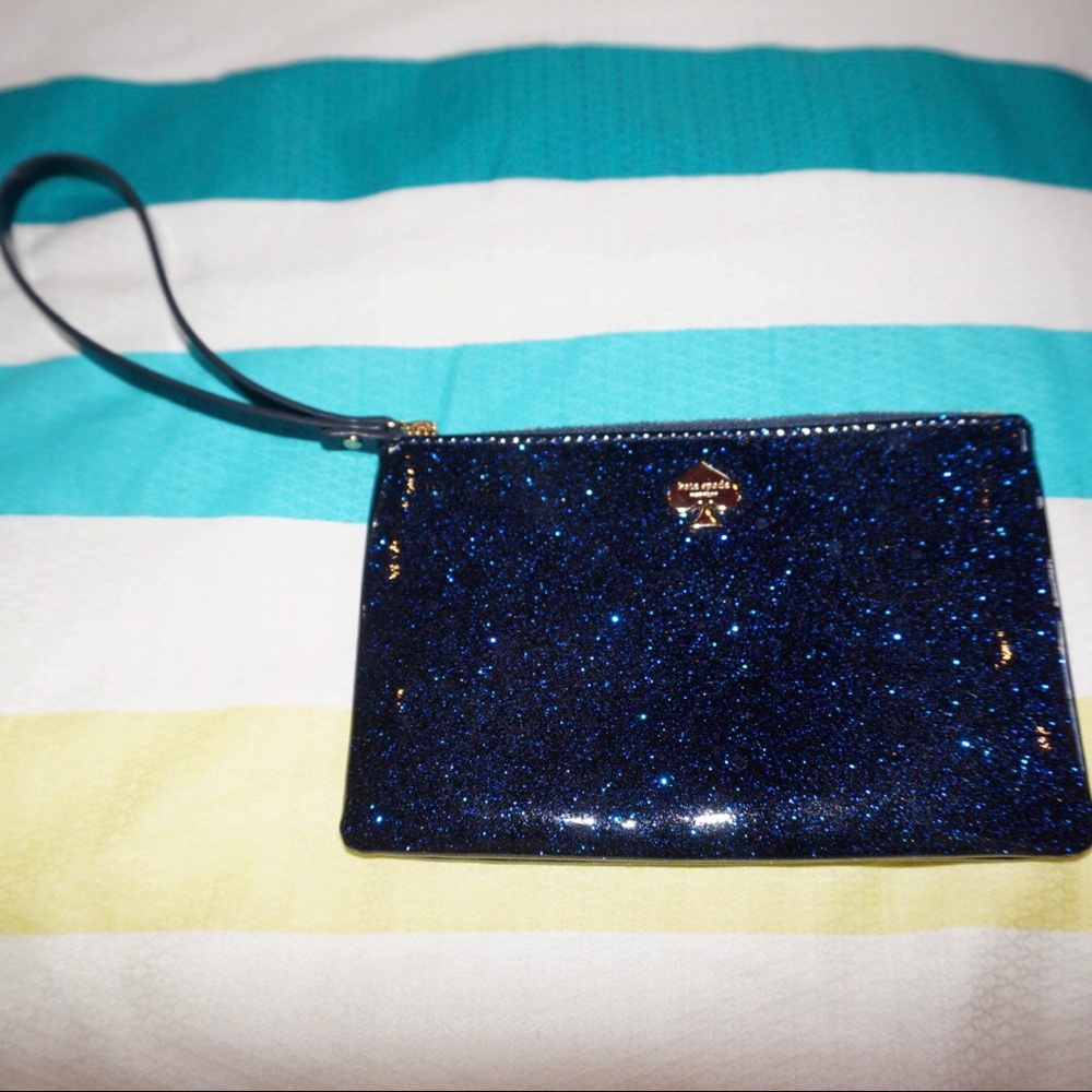 Kate Spade Blue Speckled Wristlet